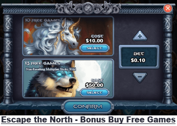 Escape The North Bonus Buy online casino game